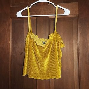 Wild Fable Yellow Cropped TankTop